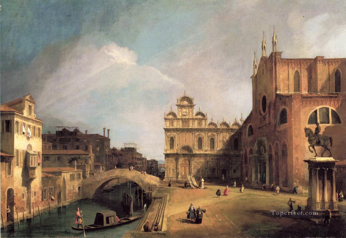 Santi Giovanni E Paolo And The Scuola Di San Marco 1726 Canaletto Oil Paintings